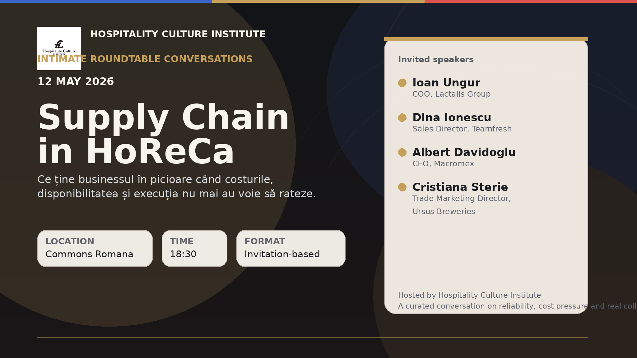 KV eveniment Supply chain in HoReCa